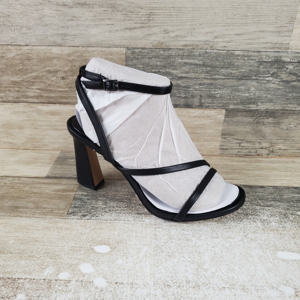 Mix No. 6 Womens Harllow Dress Sandals Sz 8 M Black Adjustable Strap Open Toe